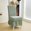 Thickened Chair Cover Elastic One-Piece Dining Chair Cushion Backrest Integrated Hotel Stool Cover Chair Cover Universal