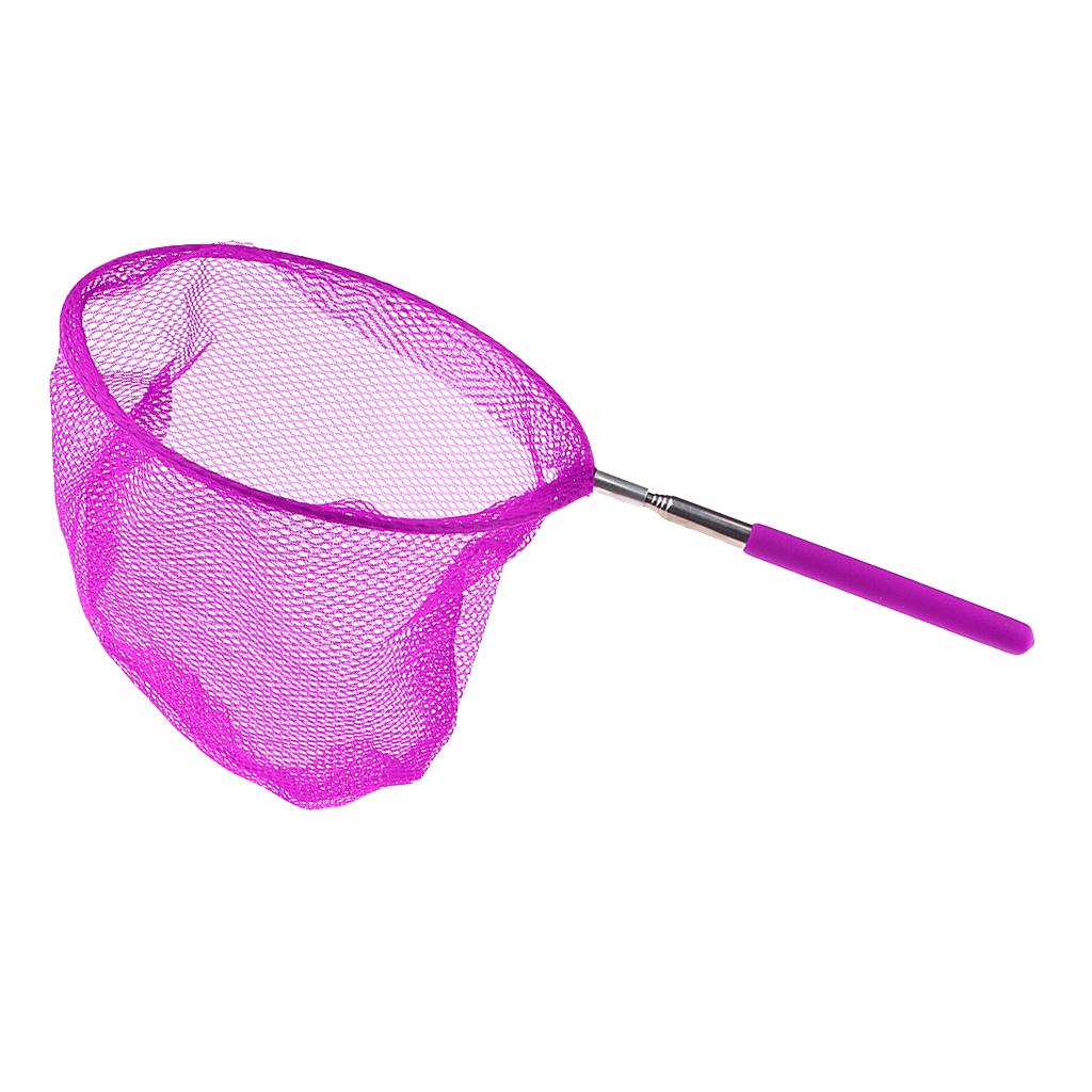 Folding Kids Fishing Net Lightweight Stainless Steel Extendable Butterfly Bug Catcher for Outdoor Pond Garden Exploration