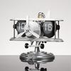 Airplane Flip Clock Adjustable Battery Powered Silent Retro Digital Desk Clock with Auto Flip Mechanism for Home Office