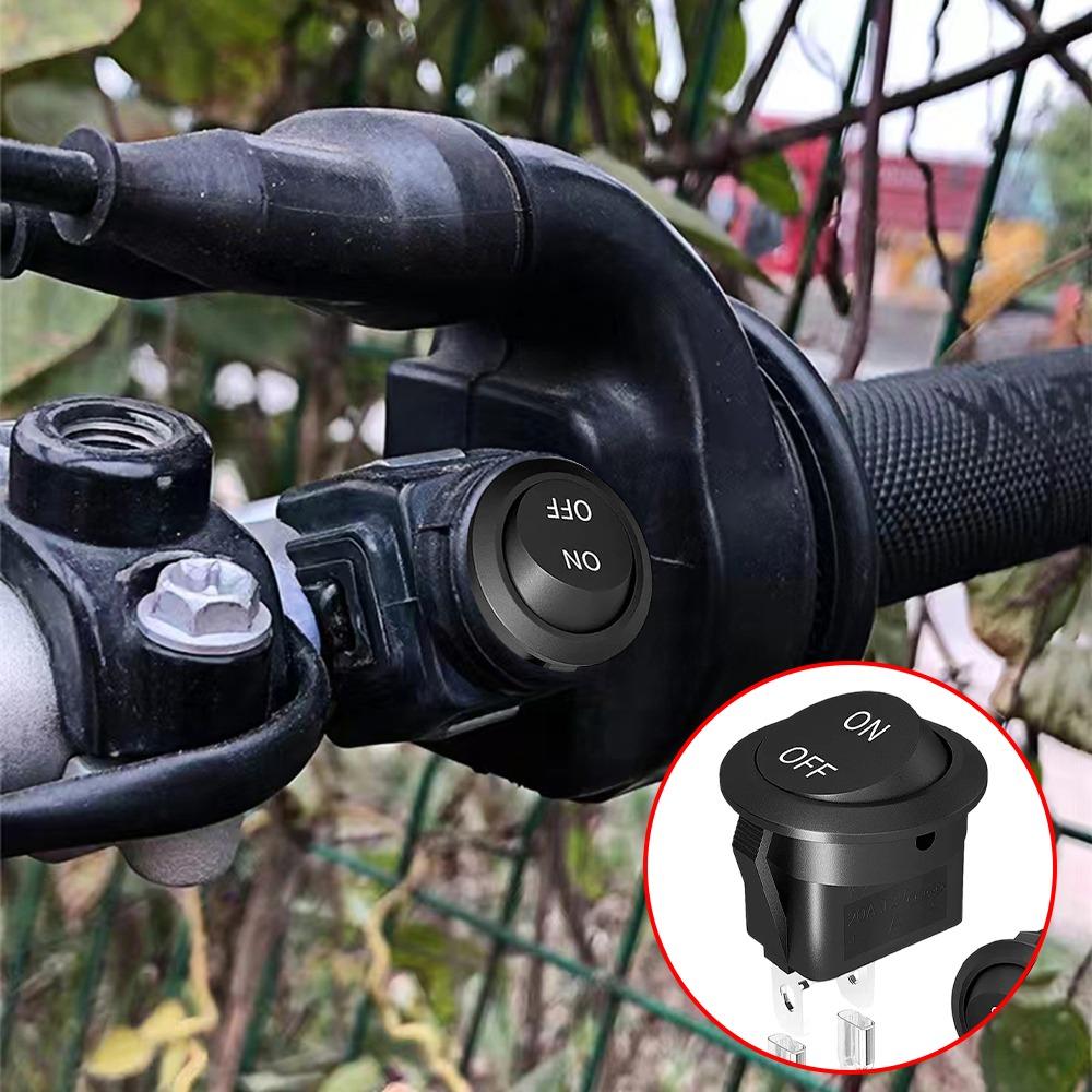 10/1Pcs Round Rocker Switch ON/Off SPST 2Pin Latching Toggle Switch Snap Boat Car Round Switches Pre-Wired 6A/250V 10A/125V