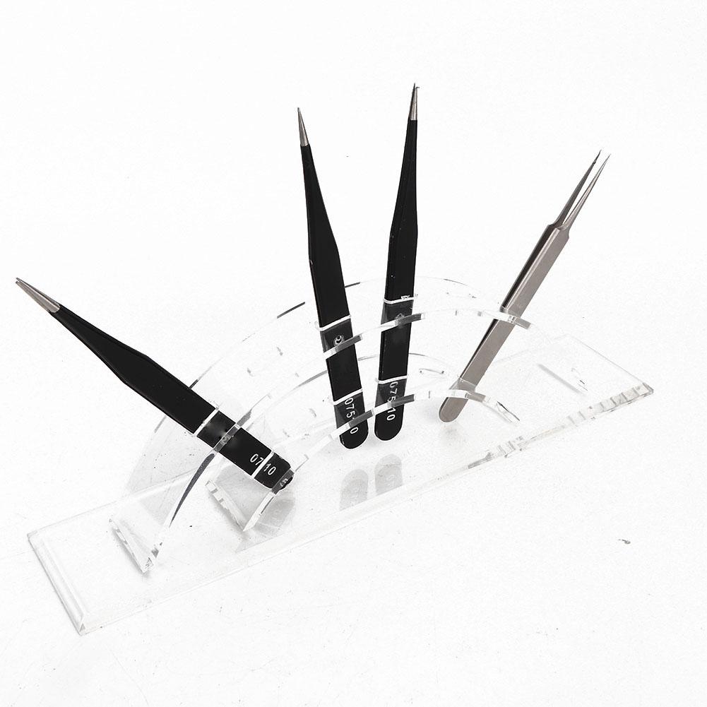 Acrylic Transparent 6 Holes False Eyelashes Grafting Tweezers Rack Display Stand Storage Rack