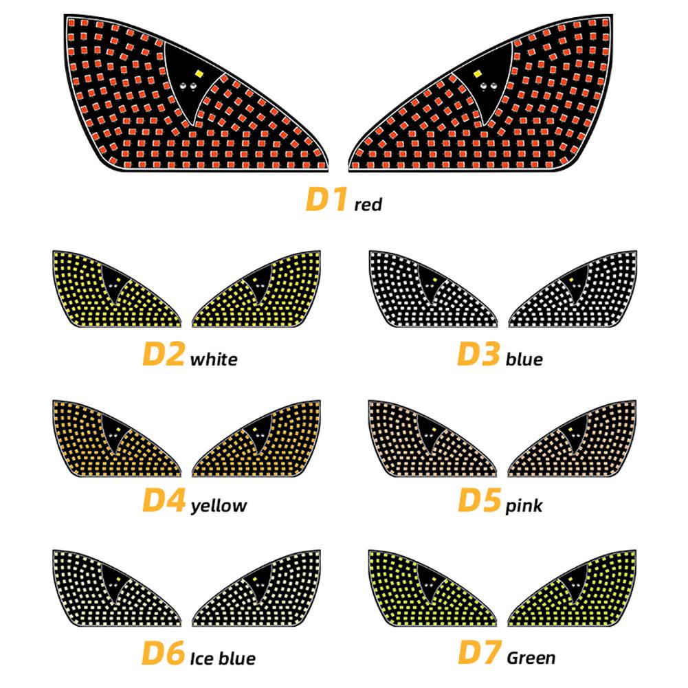 2Pcs Car LED Eyes Type Light Rear Window Warning Light Red Devil Eye Interior Atmosphere Light Auto Decoration Accessories