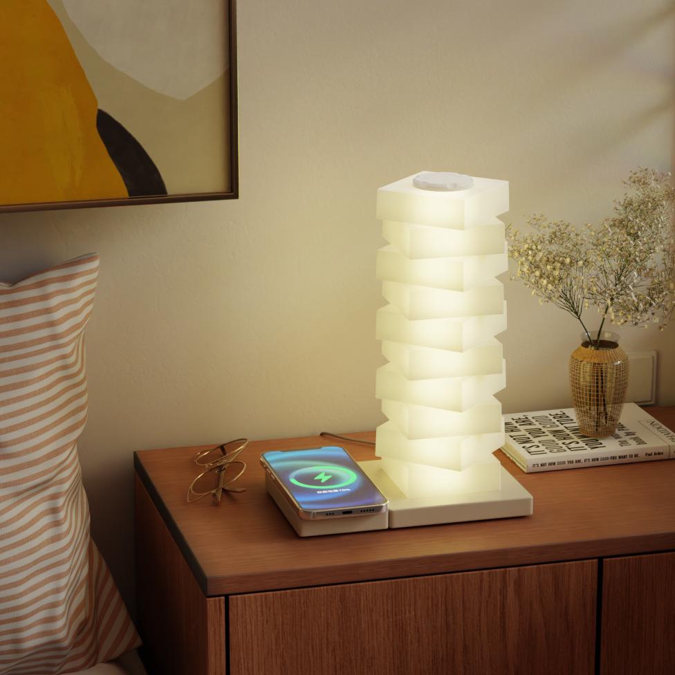 Multifunctional DIY Colorful Atmosphere Lamp with Wireless Charging