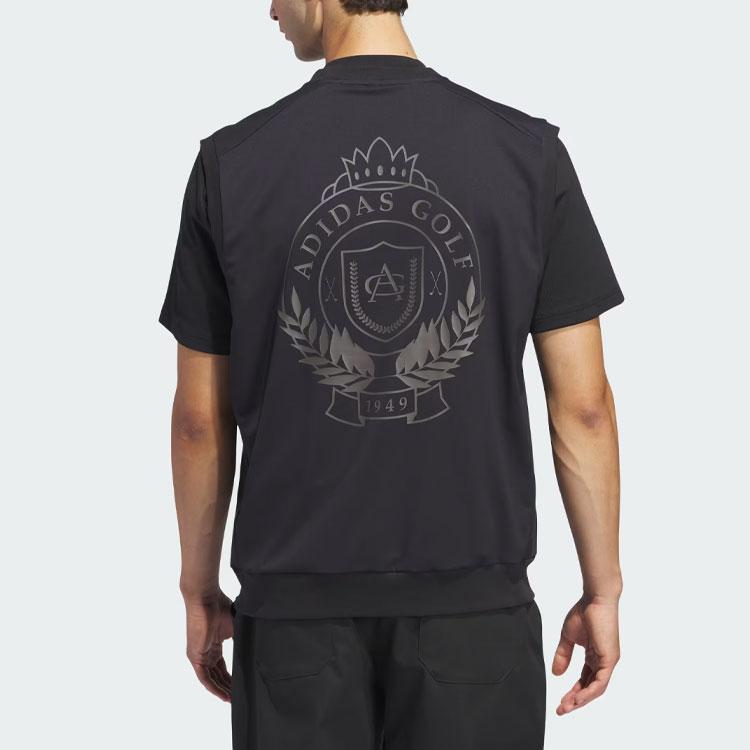 Adidas Go-To Vest Letter Pattern Print Round Neck Sleeveless Top Men Tops Black IU4714