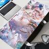 Large Gaming Mouse Pad Antislip Desk Mat Stitched Edges Stylish Aqua Fantasy Anime Print Smooth Surface for PC Laptop