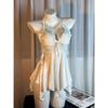 2025 Women's Ice Silk Camisole Butterfly Nightdress with Chest Pad - Sexy Autumn/Winter Homewear