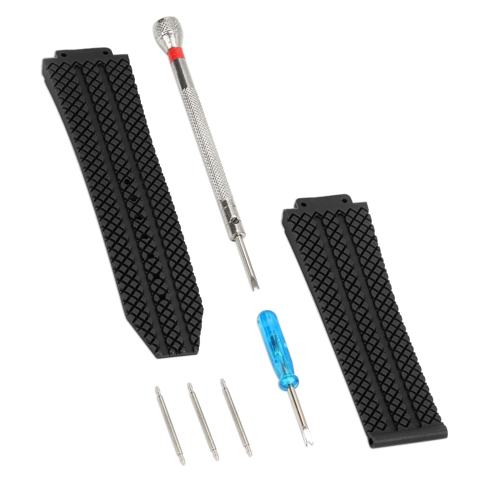 

TeamSky Watch Band, Silicone Strap, Replacement Band Tool, Compatible with Hublot Big Bang, 24mm (Black)