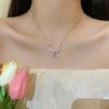 Women Light Luxury Minimalist Angel Wing Moonstone Drop Pendant Titanium Steel Clavicle Necklace