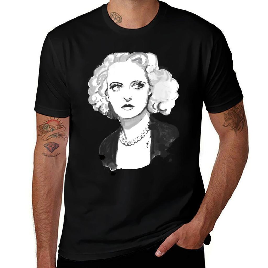 T-shirt Bette Davis Eyes T-shirt Classica Girocollo in Cotone