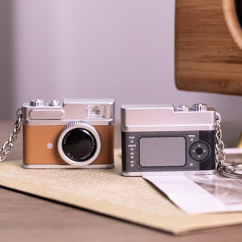 Luminous Mini Camera Keychain Pendant: Retro Sound-Making Doll Ornament