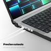 For MacBook Pro 14 inch (2024) (2021)/(2023) (A2442 M1 Pro/M1 Max/A2779) Heat Dissipation Hard PC+TPU Laptop Case with Kickstand