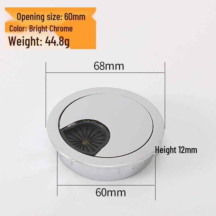 Premium Zinc Alloy Cable Organizer Box – Desktop Multifuntional Wire Hole Cover