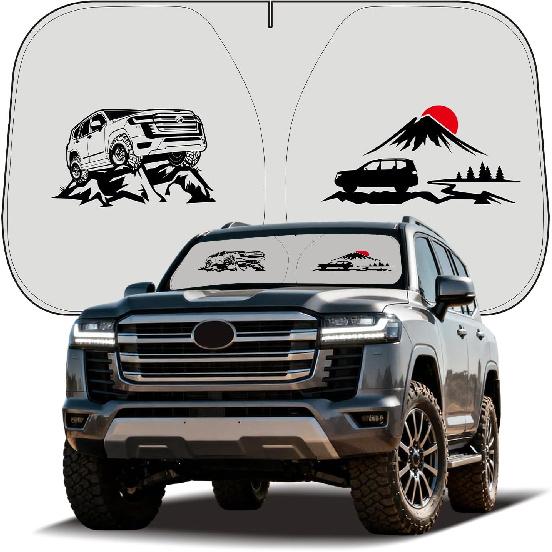 Thickened 2-Layer Windshield Sun Shade Fit for Toyota Camry XV80 2025 Car Front Window Covers Sun Visor Protector Foldable Blocks UV Rays Sunshade