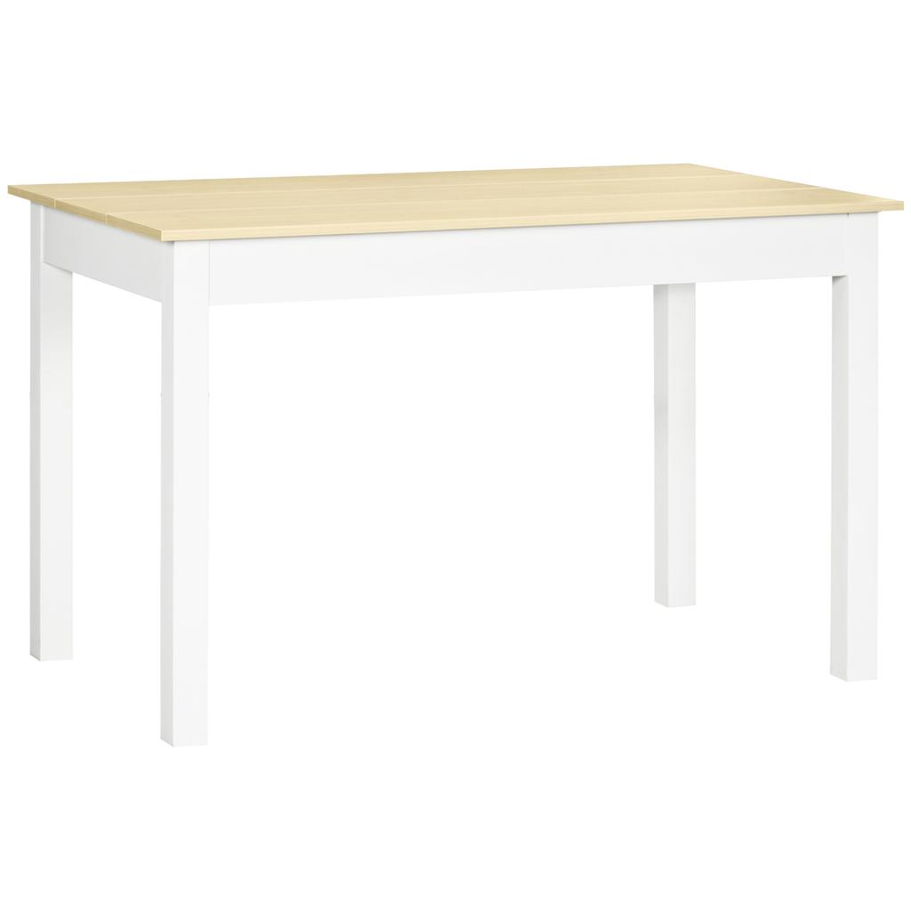 Modern Design Two-Tone Dining Room Table with Large Top 4-6 People In Wood Dim. 119L X 70W X 75H Cm