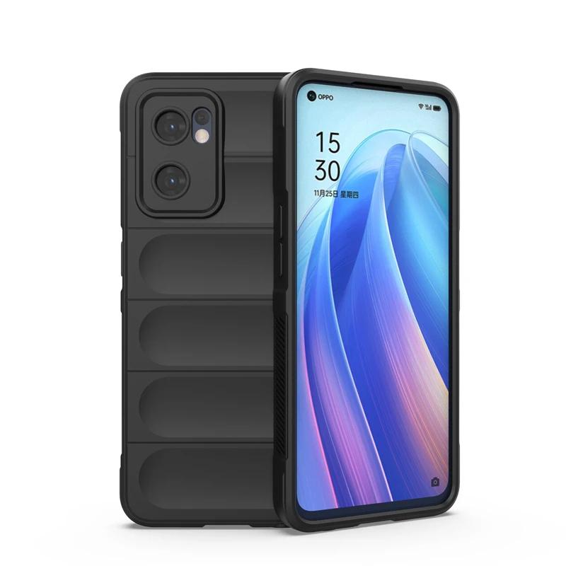 Hülle für OPPO Reno7 Reno 7 Pro 5g Globale Rückseite Telefonhülle Flüssigsilikon Stoßfeste Panzerhüllen Funda Coque
