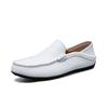 Fashion Men Casual Shoes Genuine Leather Luxury Brand Breathable Slip on Black Driving Shoes Soft Men Loafers Moccasins Plus Size 37-47