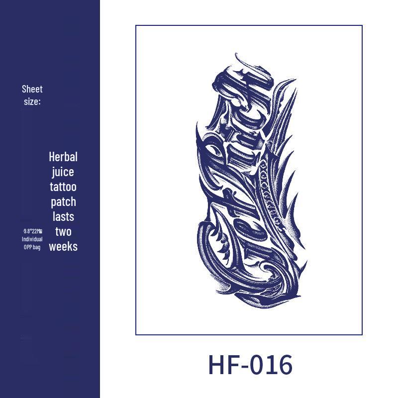 Waterproof Long-lasting European-American Herbal Arm Tattoo Sticker for Men