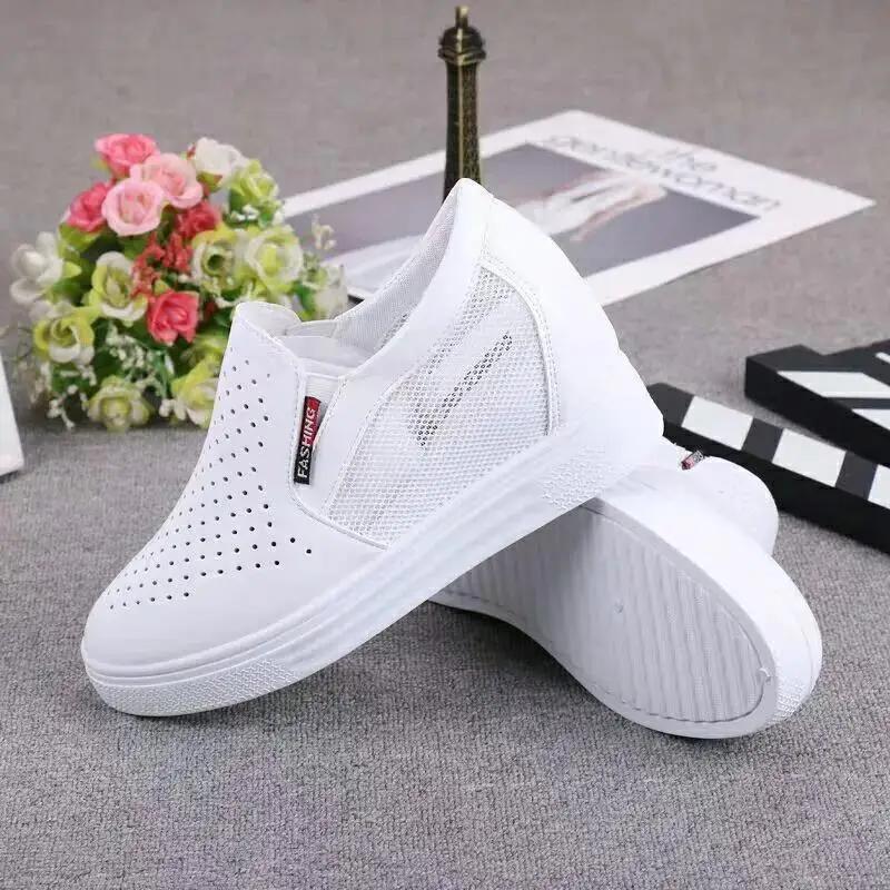 

Spring/Autumn New Round Toe Thick Sole Comfortable Breathable Sports Shoes for Women Fashion Shallow Mouth Casual Walking Shoes Comfortable Soft Sole 35