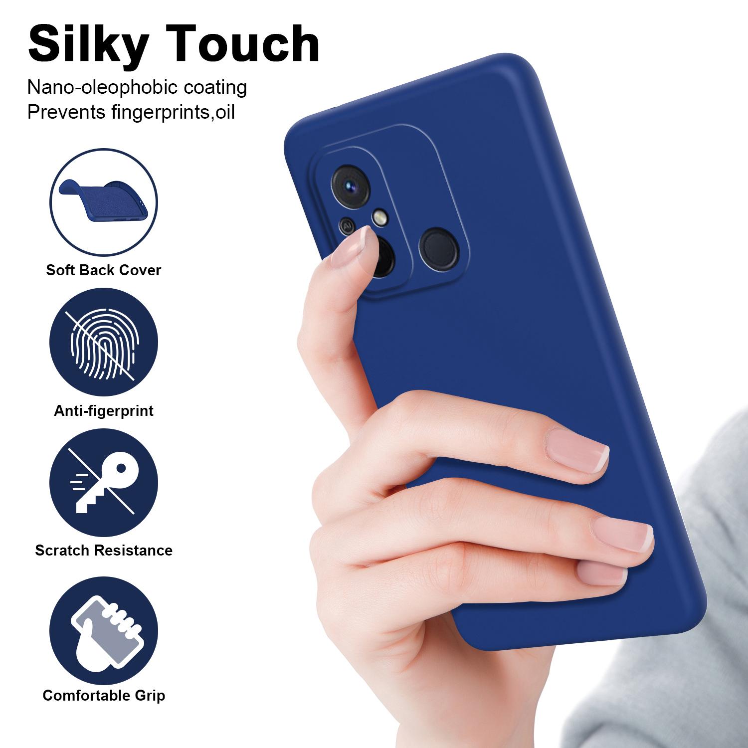 

For Xiaomi Redmi 12C 4G Phone TPU Case Fiber Lining 2.2mm Shockproof Protective Cover Purple