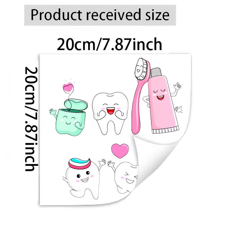 

Cartoon Toothbrush Toilet & Car Decoration Stickers - Fuel Cap & Box Suitable 20x20 cm