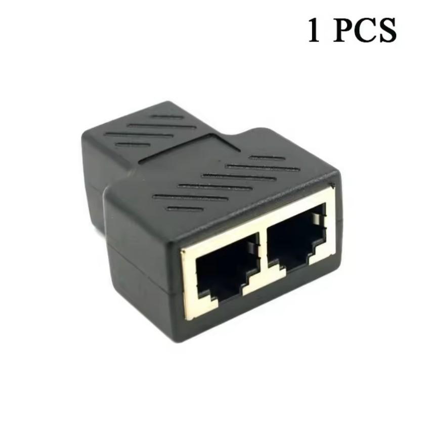 

Адаптер розгалужувача RJ45, мережевий роз’єм Aoiutrn USB 1 до 2, роз’єм подвійної локальної мережі Ethernet, роз’єм 8P8C, розширювальний кабель для Cat5,5e, Cat6,7 чорний