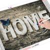 Full Square/Round Diamond Painting Text 5D DIY Diamond Embroidery Home Pictures Of Rhinestones Mosaic Decortion