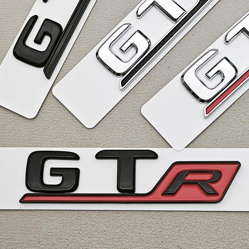 3D ABS Chrome Car Letters Badge Rear Trunk Logo GT R Sticker Emblem Decals For Mercedes Benz GT GT R Tail Marking Accessories