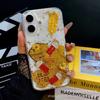 Epoxy Gold Foil Compatible with iPhone 16 Pro Max Phone Case New Year 14 Snake Year Apple 15 Transparent TPU Soft Cover