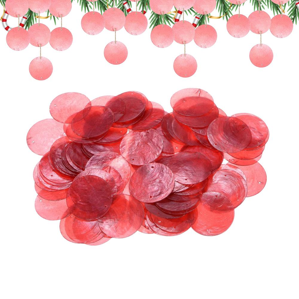

Round Shell Pieces 100 Pieces Pendant Making Sea Shells Coin Bead Connector For Women Art Students Adults Professionals вина червоного кольору