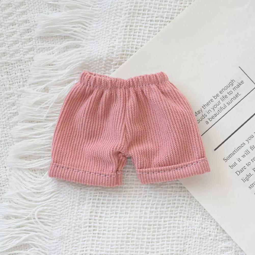 

Для 17см куклы Лабубу Шорты Модная одежда Толстовки Одежда для кукол Подходящие по цвету толстовки Аксессуары для кукол Милое украшение Маленькая одежда розовый