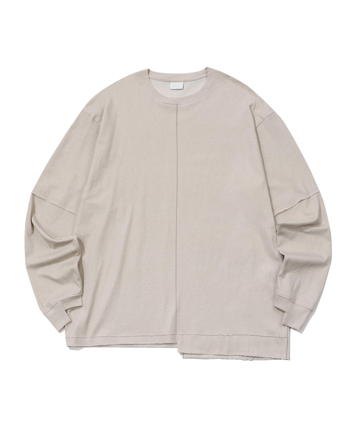 Эпизод Без названия Печать Логотипа Вырезание Длинный рукав_Бежевый Beige/2
