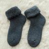 Women’s Extra Thick Fleece-Lined Terry Wool Socks - Warm, Cold Resistant Mid-Calf Snow Socks