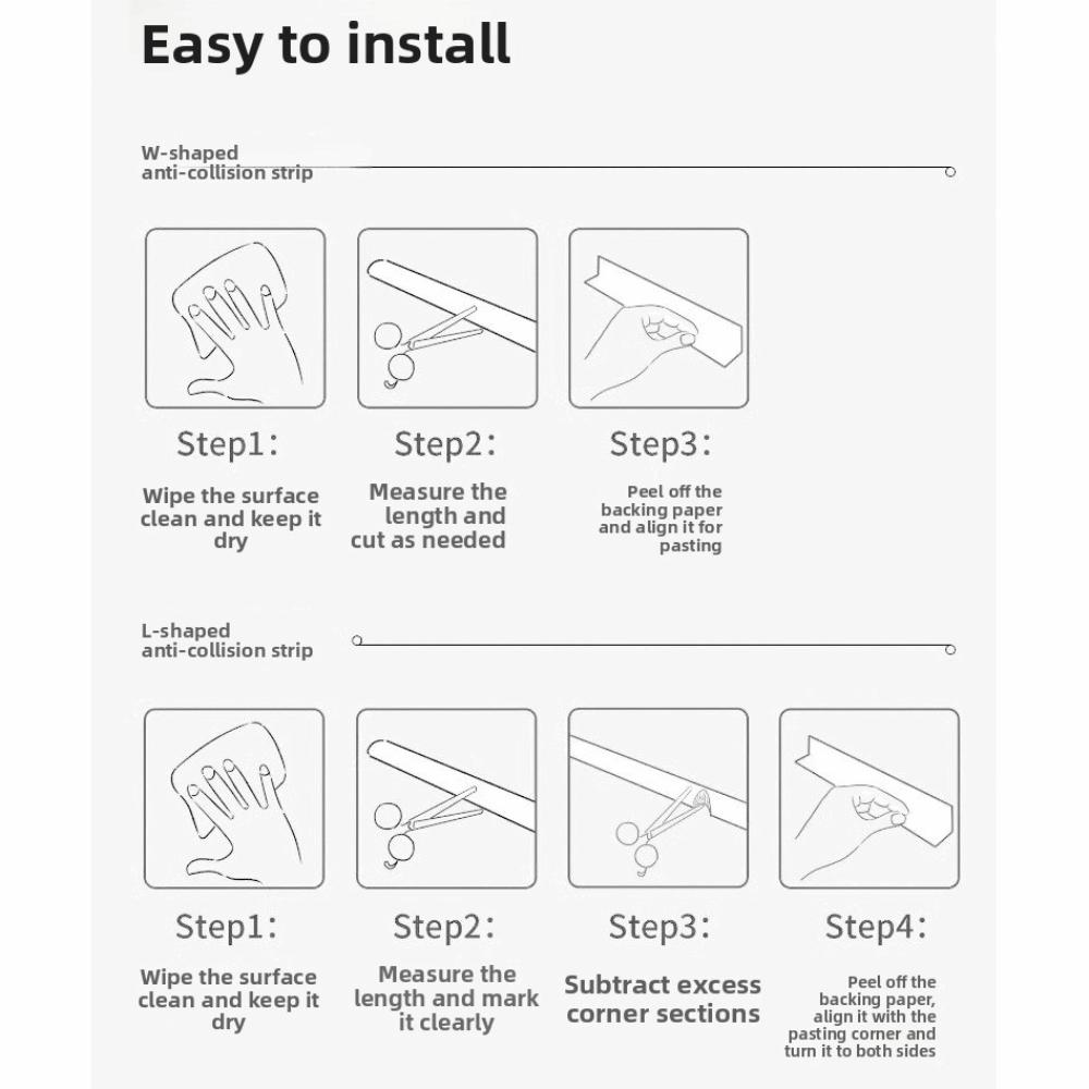 NBR Anti-collision Strip Traceless Desk Corner Strip New Table Edge Protective Mat  Home Protection