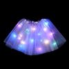 Children's Glow Angel Costume: Girl's Gauze Skirt with Flashing Wings and 20-Light Butterfly Design, 3-Piece Set.