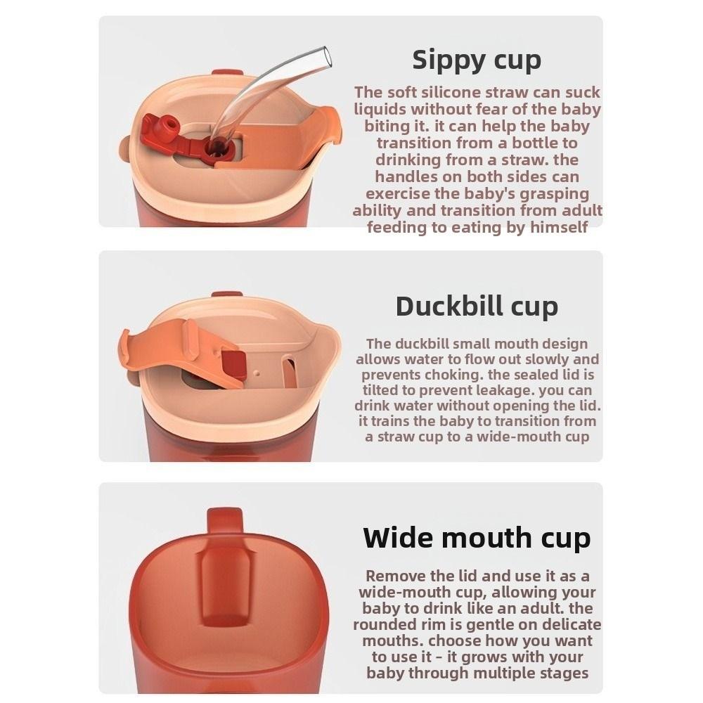 3IN1 Baby  Feeding Cup Learn To Drink Infants Sippy Cup Reusable Child Water Drinking Cup  Baby