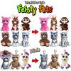 Feisty Pets Mini Dog RANGS Japan Feisty Pets Mini Angry Dog Plush Keychain with dramatically changing facial expressions - - -