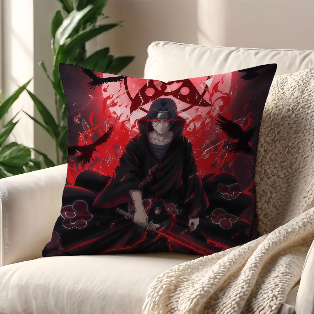 IItachi UUchiha Anime NNaruto cushion cover For Pillow Printing Sofa Decoration Home Car Room Coffee Office Nordic Simplicity