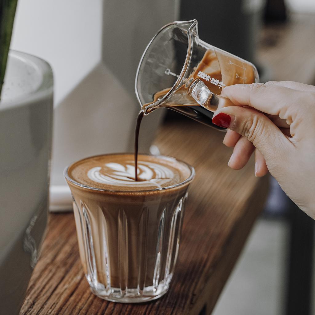 MHW-3BOMBER 70/80ML Coffee Measuring Cups Clear Glass Espresso Shot Glasses Milk Frothing Pitcher Home Kitchen Measuring Tools