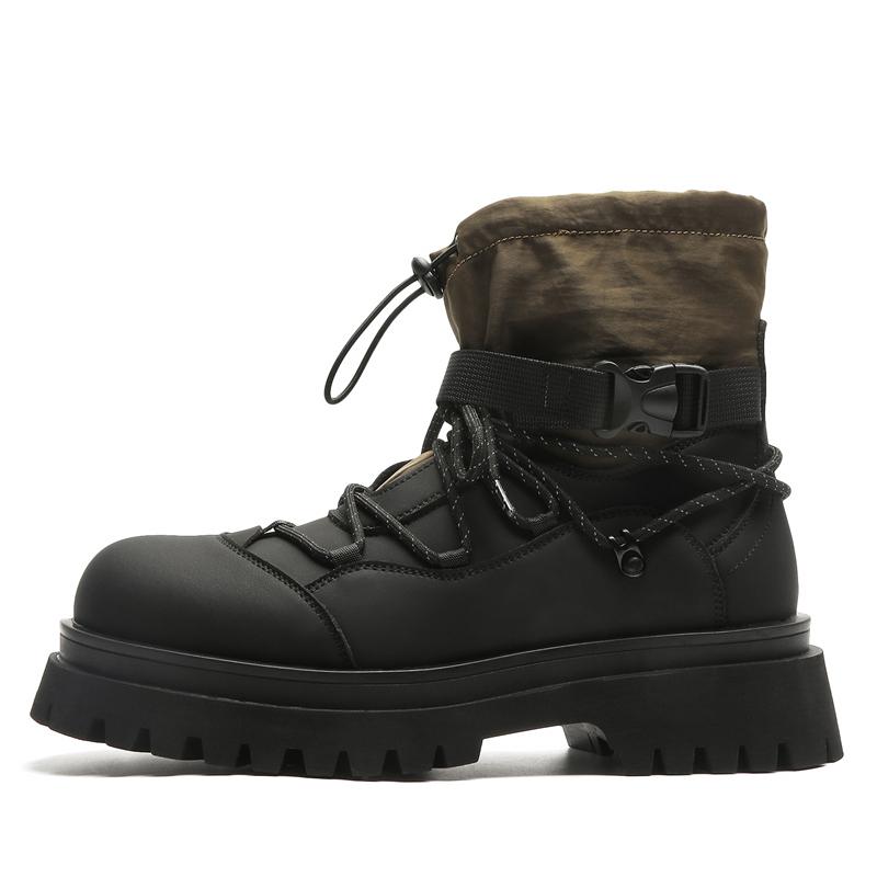 

Оригинальный дизайн осень/зима Новый уличный стиль Подростковое повседневное платье Ботильоны для мужской черной повседневной обуви с увеличением роста #38-44 44 армия зеленый