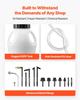 Transmission Fluid Pump, 8 L Capacity, Pneumatic Oil Fluid Extractor ATF Refill Dispenser Transfer Pump wit 15 ATF Adapters, Oil Extractor Dispenser