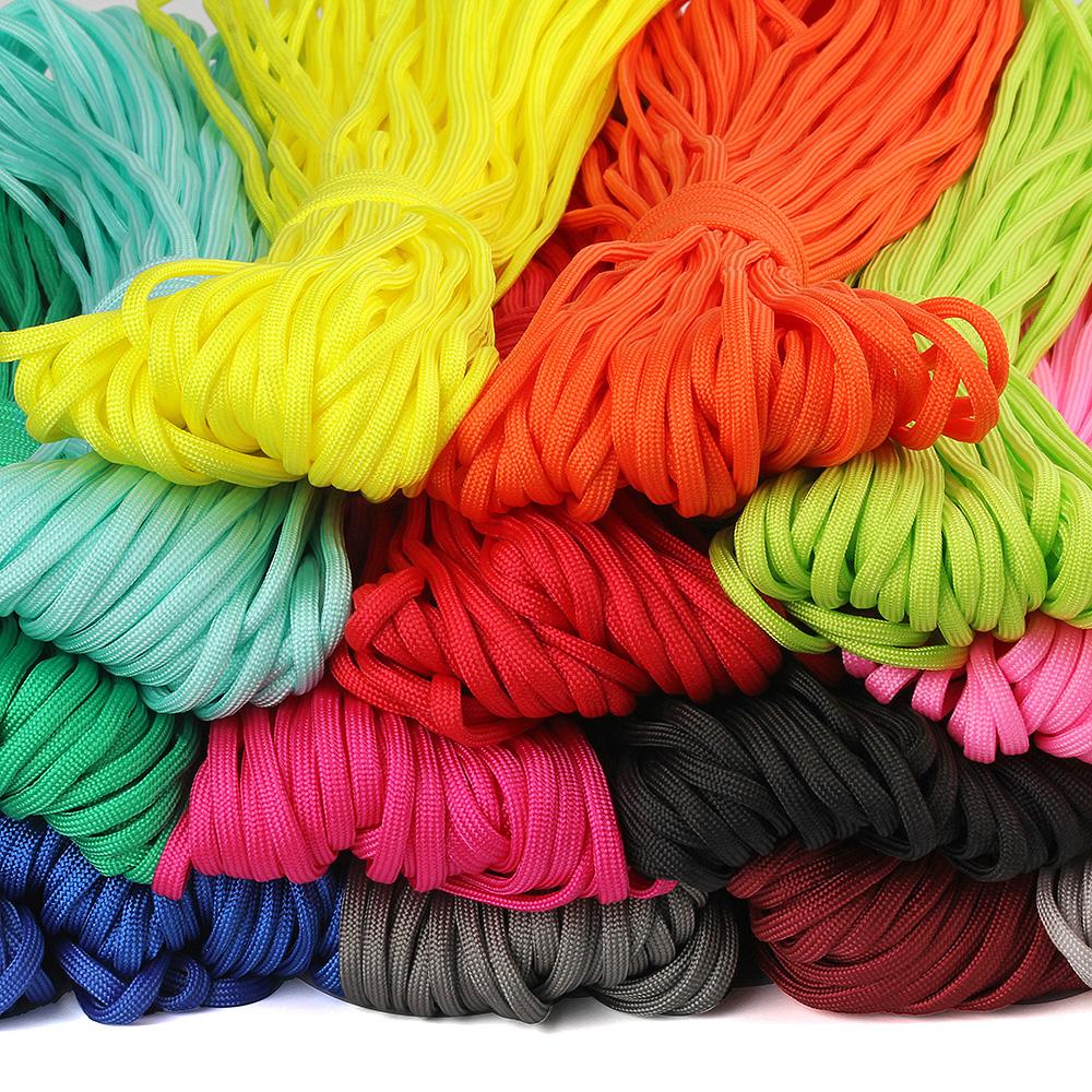 4mm 100meters Outdoor Hiking Polyester Paracord 7 Inner Strands Cores 550 Lbs Capacity Full Parachute Cord Nylon Bag Packing