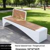 Stainless Steel & Solid Wood Outdoor Anti-Corrosion Park Bench for Garden or Courtyard Use