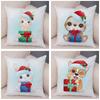 Nordic Kids Room Dog Fox Panda Cow Pillow Case Decor Cute Cartoon Animal Merry Christmas Soft Plush Cushion Cover for Sofa Home