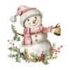 Fun-m216 Christmas Snowman Bell Bathroom Toilet Toilet with Home Decoration Stickers