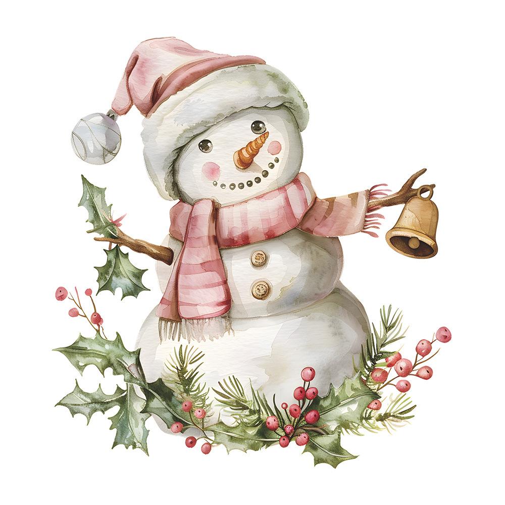 Fun-m216 Christmas Snowman Bell Bathroom Toilet Toilet with Home Decoration Stickers