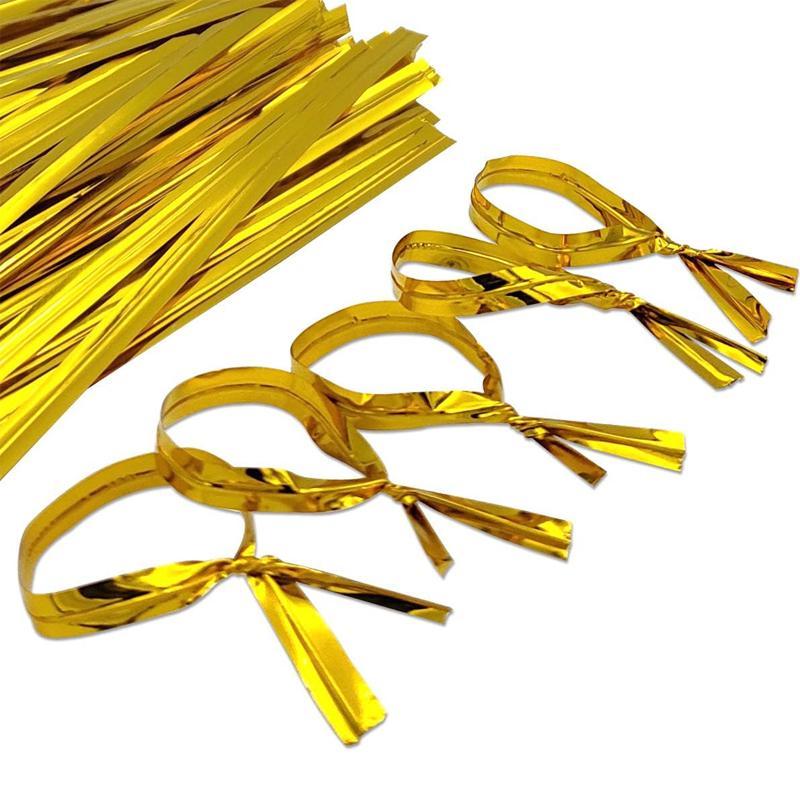 Reusable Metal Twist Ties Gold Silver Crafts Binding Wire for Candy Treat Bags Party Gifts Wrapping Ribbon Tie Plant Flower Ties