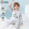 Yingbolun Dünnes Baumwoll-Schlafanzug-Set für Jungen