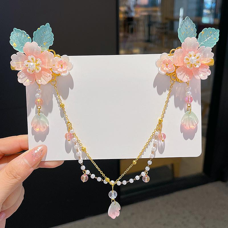 Children's Hanfu Headdress: Chinese Fairy Hair Clip & Tassel Princess Chain