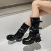 Versatile British wind cool Sa locomotive boots children 2025 autumn new retro trouser boots thick-soled heightening stacking boots