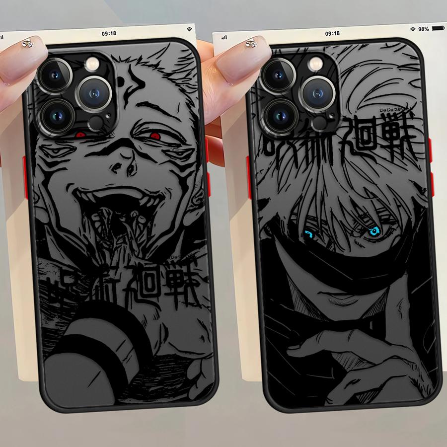 Japanese Cool Anime Case for iPhone 17 Pro Max 13 Mini 15 12 11 7 8 SE 14 16 Plus Air XS XR Funda Back Phone Cover